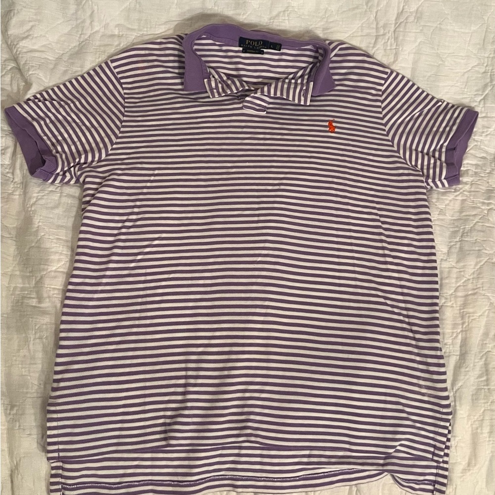 Ralph Lauren Purple Striped Polo Shirt